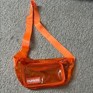 Dunkin' Orange Clear Crossbody Bag